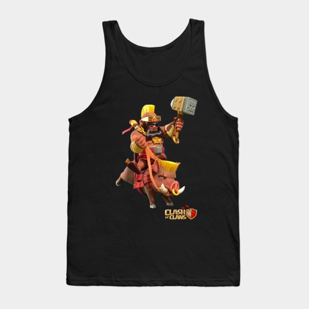 Super Hog Rider Riding - Clash of Clans Tank Top by RW Designs